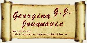 Georgina Jovanović vizit kartica